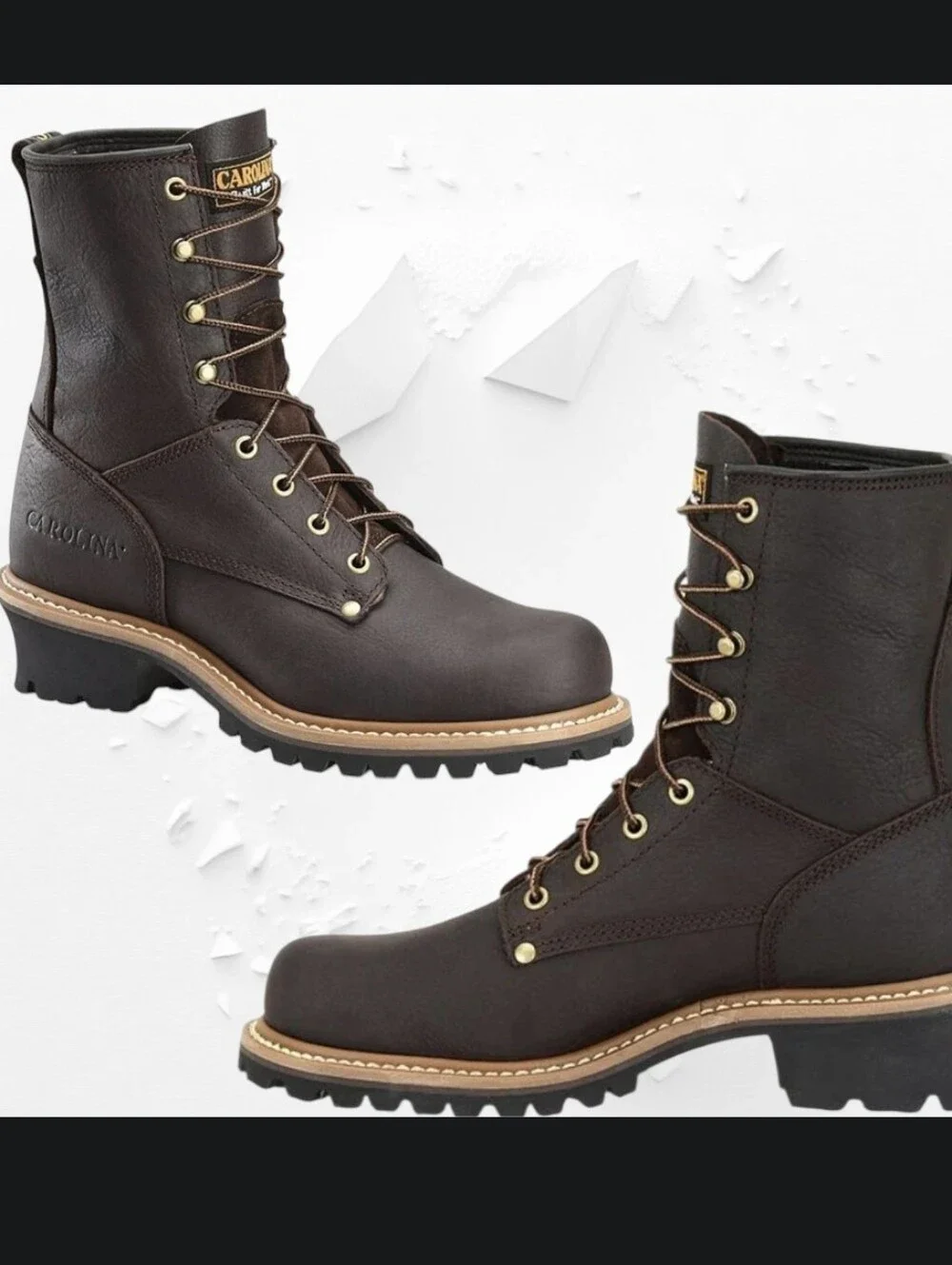 Carolina Men's Dark Brown Lace-Up Work Boots